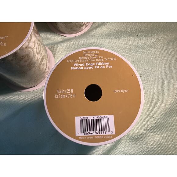 Celebrate it five rows a Christmas ribbon five 1/4 inch times 25 feet long. - Picture 3 of 3